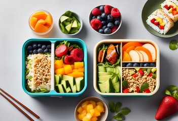 variety nutritious lunchbox options healthy meal planning packing, ideas, container, food, balanced, diet, delicious, recipes, colorful, fruits, fresh
