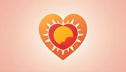 A heart with a sun icon symbolizing shared warmth