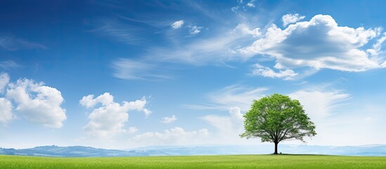 A gentle seven tree stands in Biei Hokkaido with a scenic landscape providing a perfect backdrop...