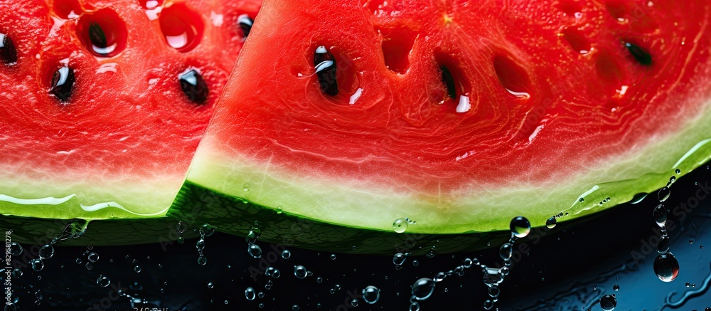 Poster fresh and vibrant colors can be created with watermelon making it perfect for a copy space image