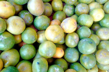 Orange fruit tastes sweet and delicious