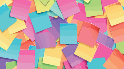 Background with colorful square memo notes Cartoon Vector
