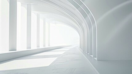 Fototapeta premium Abstract setting with a pristine white empty area and a seamless background .