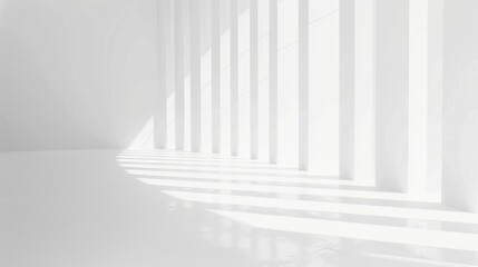 Obraz premium Abstract setting with a pristine white empty area and a seamless background .