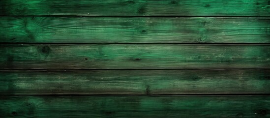 Fototapeta premium Background featuring a green wooden texture providing space for images. Copy space image. Place for adding text and design