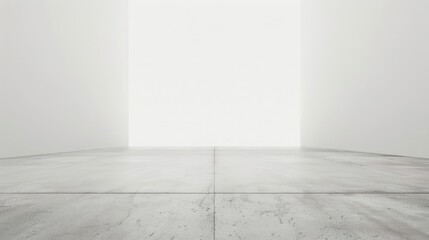 Obraz premium Expansive white space with a clean backdrop, ideal for modern and minimalist themes.
