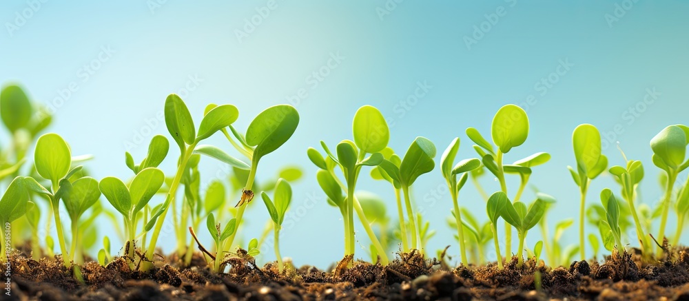 Canvas Prints Lentil plants Lens culinaris showcasing a copy space image