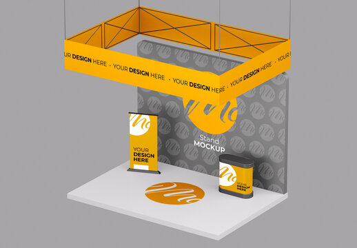 Perspective View Stand with Banner and Counter