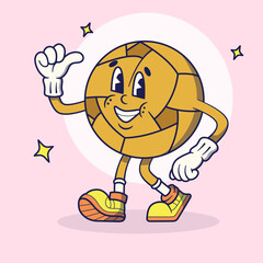 Takraw Ball Mascot Character