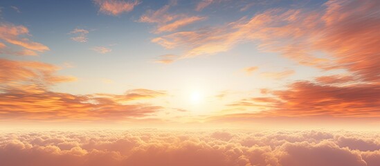 Obraz premium Background of a sunset or sunrise sky with clouds in the morning suitable for copy space image