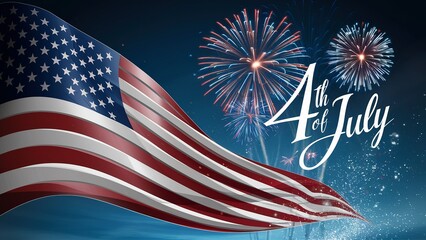 USA 4th of july background, fireworks background, banner, Happy independence day usa, Generative ai