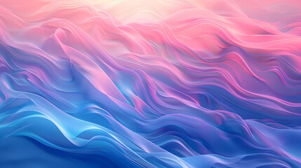 Fototapeta premium pink blue waves gradient background. Generative AI.