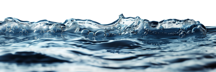 isolated texture of water surface, side view 