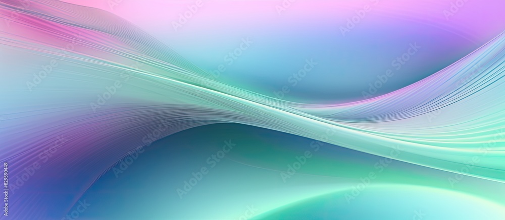 Aufkleber soft pastel colors in blue purple and green combine in a holographic blurred abstract background wit