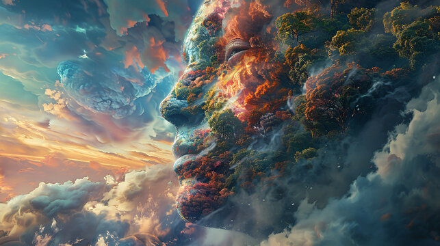 Journey through the depths of the subconscious mind, where surreal landscapes and dreamlike imagery merge with symbolic representations to unravel the mysteries of the psyche.