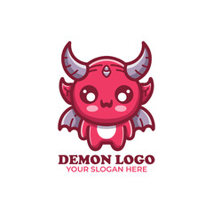 Cute Little Demon Logo Design