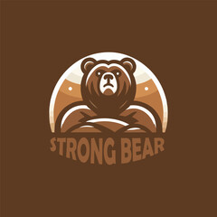 Strong Bear Logo Vector Design