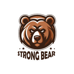 Strong Bear Logo Vector Design