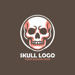 Simple Skull Logo Vector Design