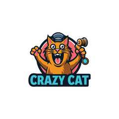 Crazy Cat Design Logo