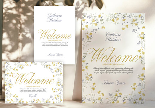 Welcome Flowers Panel