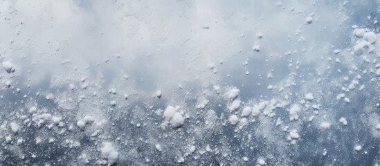 Obraz premium White snow as background top view Winter season. Copy space image. Place for adding text and design