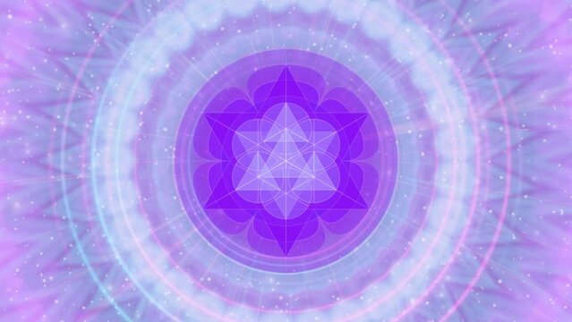 Abstract Breathwork Purple Vioelt Sacred Geometry Merkaba Breathe in Breathe Out Animation, Visualizer, Video