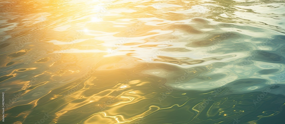 Aufkleber river surface background gleaming in sunlight with copy space image