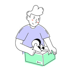 Check this doodle mini illustration of packing order 