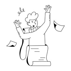 A handy doodle mini illustration of receipt 