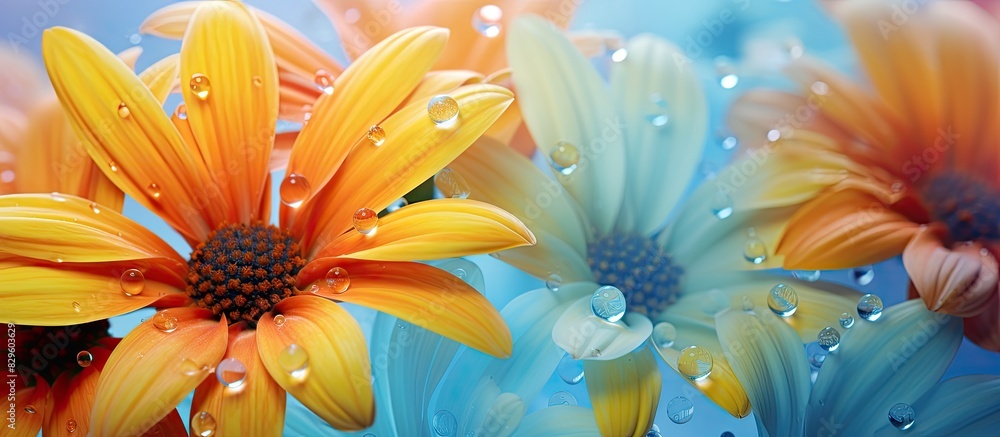 Aufkleber stunning macro scene of flowers with a close up view perfect for a copy space image