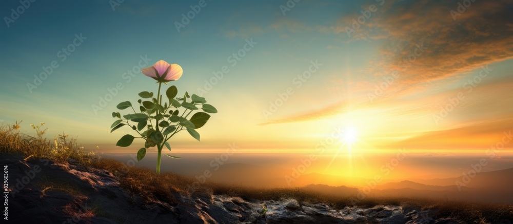 Poster a new dawn rises symbolizing the promise of a fresh start in life reminiscent of hope and new beginn
