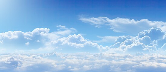 Scenic view of a cloud filled clear sky with a beautiful backdrop for a copy space image