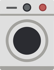 illustration washing machine flat art design