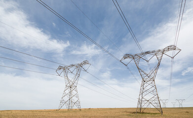 power lines sky