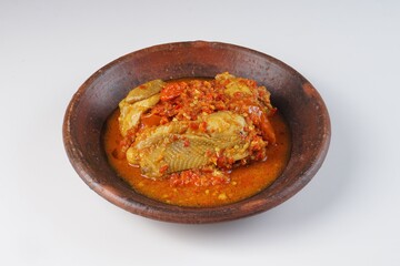 ayam rica rica kemangi,Spicy basil chicken is a Indonesian food, Indonesia traditional cuisine. Manadonese chicken dish