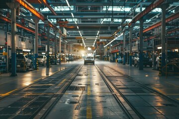 Car repair service center inside a car repair shop
