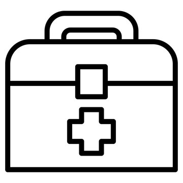 recommend clip art: 救急箱(薬箱)のアイコン。ベクターイラスト。