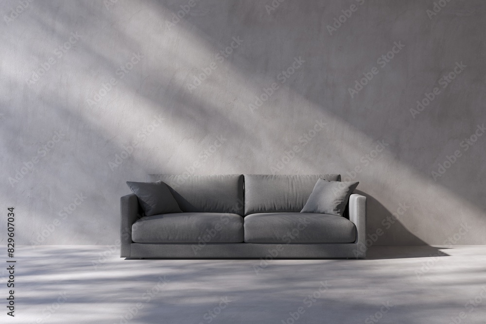 Poster loft empty interior scene minimal style with empty space for products presentation or text for adver