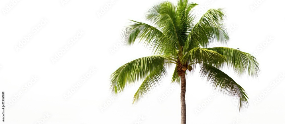 Aufkleber isolated coconut palm tree on a white background with copy space image available