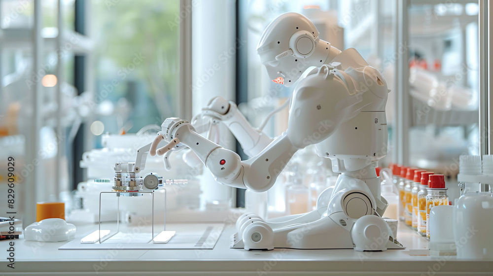 Poster advanced robotics in manufacturing with precision and efficiency