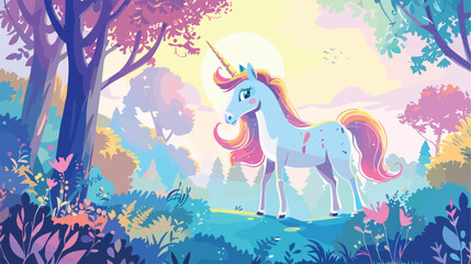 children educational game with cute unicorns. Vector