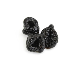 Dried prune isolated on white background. Dried plum - prunes isolated 