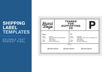 Custom Shipping Label Design Template with Sender, Recipient, Package Details