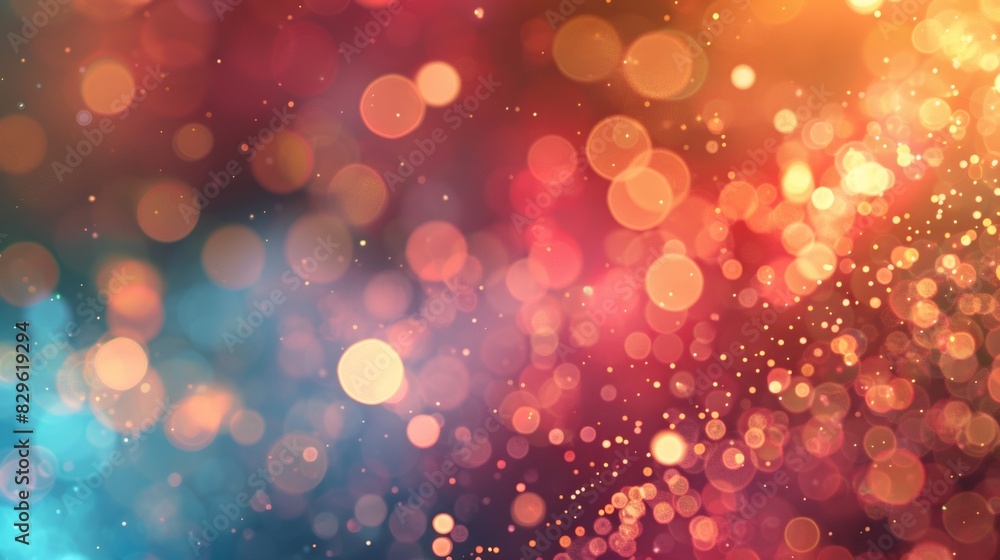 Poster abstrack background soft bokeh lights in various colors.