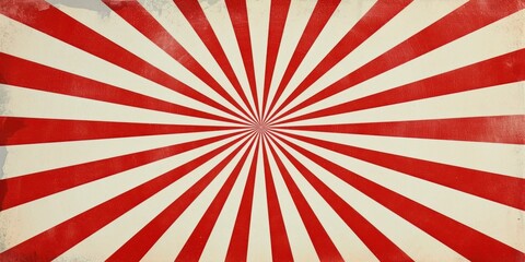 Fototapeta premium red and white sunburst patter. Retro circus background.