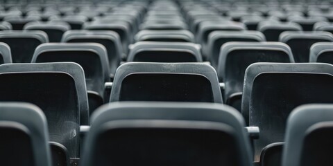 Naklejka premium black seats of tribune on sport stadium