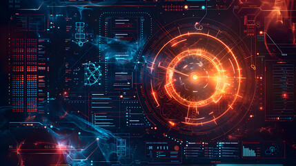 Obraz premium Template for science and technology presentation