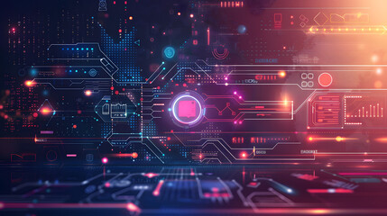 Technology abstract graphic poster web page PPT background, technology background