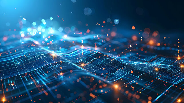 Technology abstract graphic poster web page PPT background, technology background